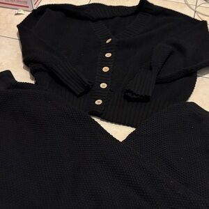 Free ppl beach set button up cardigan and pants size small